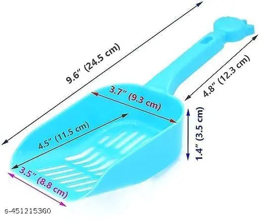 Launch Cat Litter Scooper || Non-Breakable Pet Poop Scooper for Dogs & Cats || High Strength Material & Durable Spring for Easy Grass & Gravel Pick Up (Multicolor)