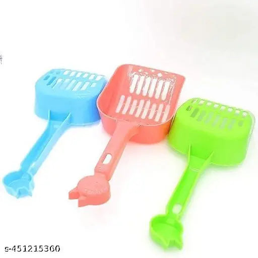 Launch Cat Litter Scooper || Non-Breakable Pet Poop Scooper for Dogs & Cats || High Strength Material & Durable Spring for Easy Grass & Gravel Pick Up (Multicolor)