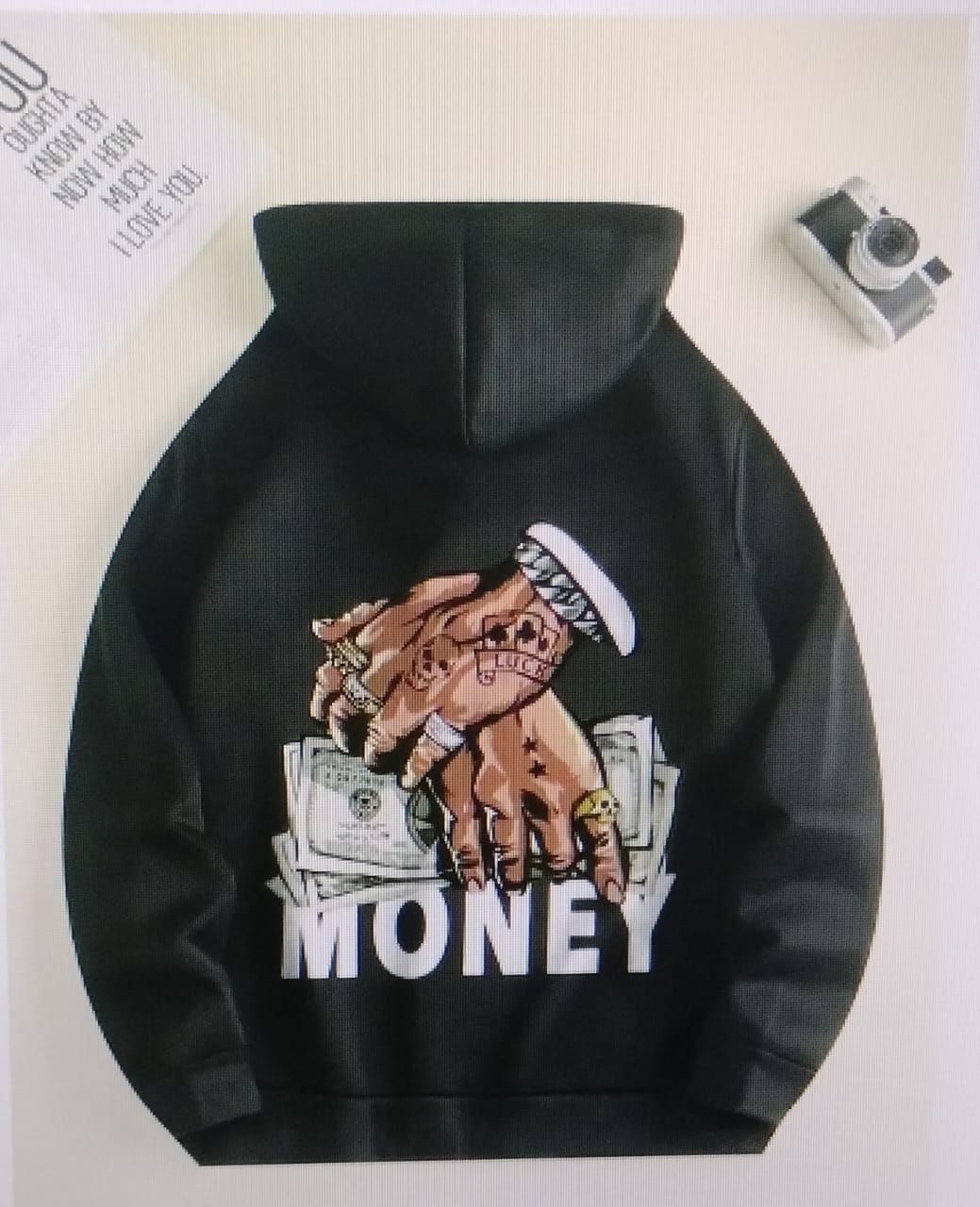 black customized hoodie